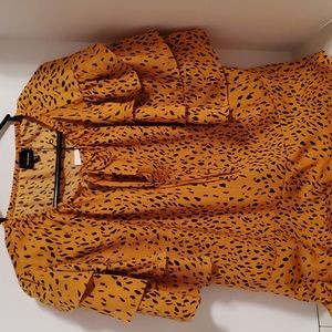 Who What Where Leopard Peplum Top Size XXL